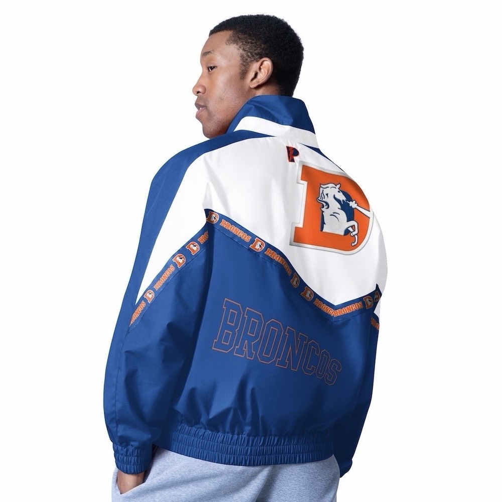 Denver Broncos Pro Player Men's Medium Retro Tape Lightweight Full-Zip Jacket